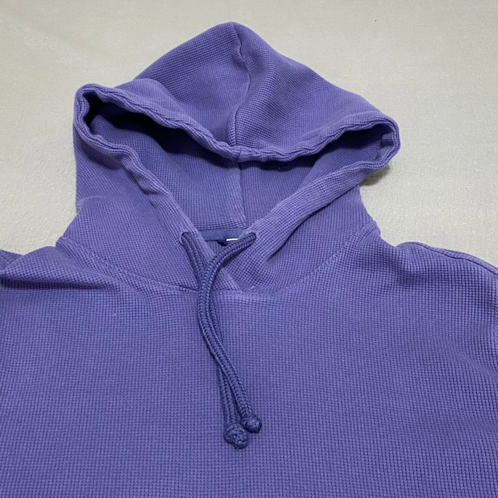 The North Face Mens Lager Purple Waffle Knit Thermal Hoodie A7WS8 Outdoor